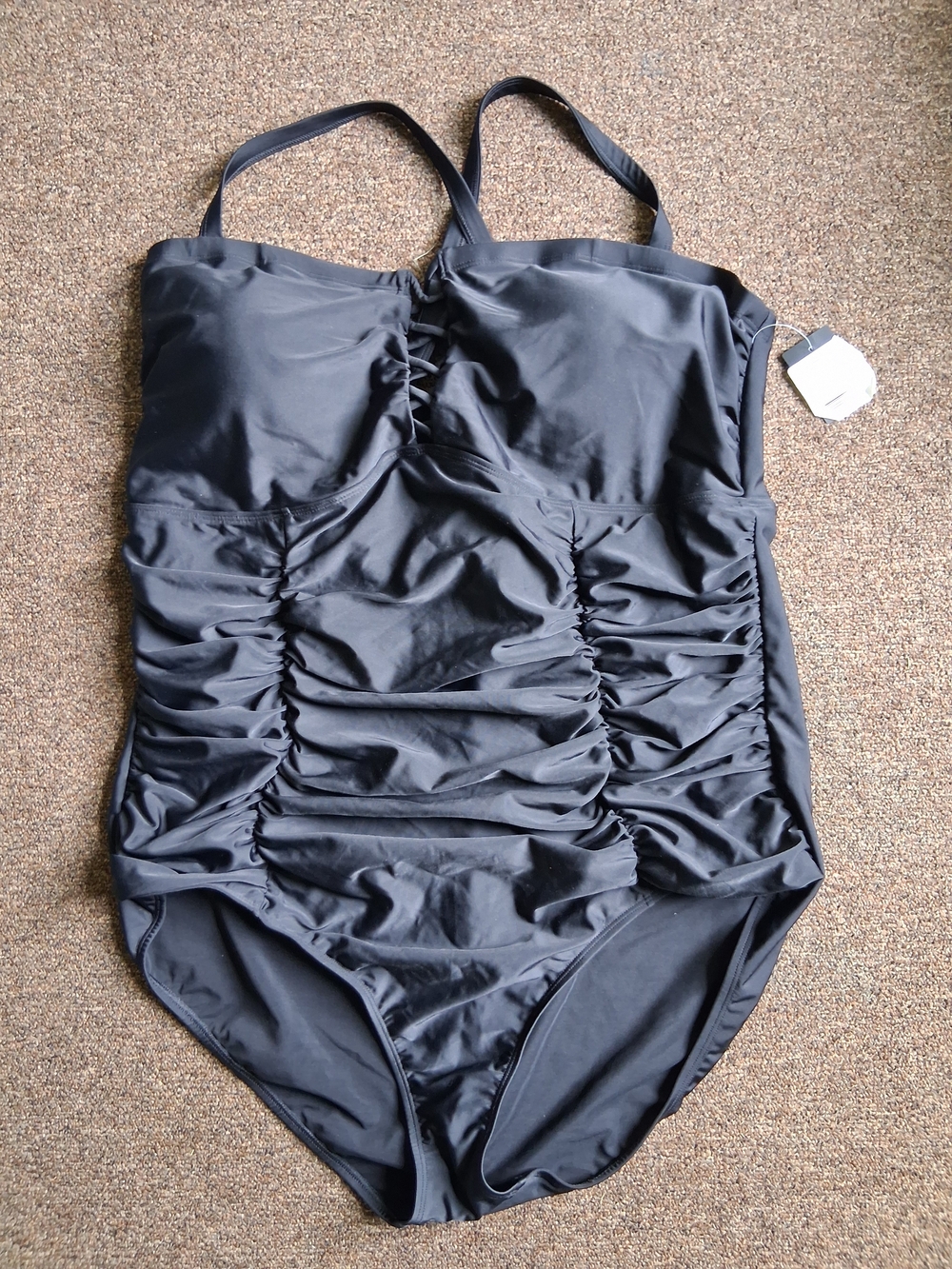 torrid Black Ruched One-Piece Swimsuit